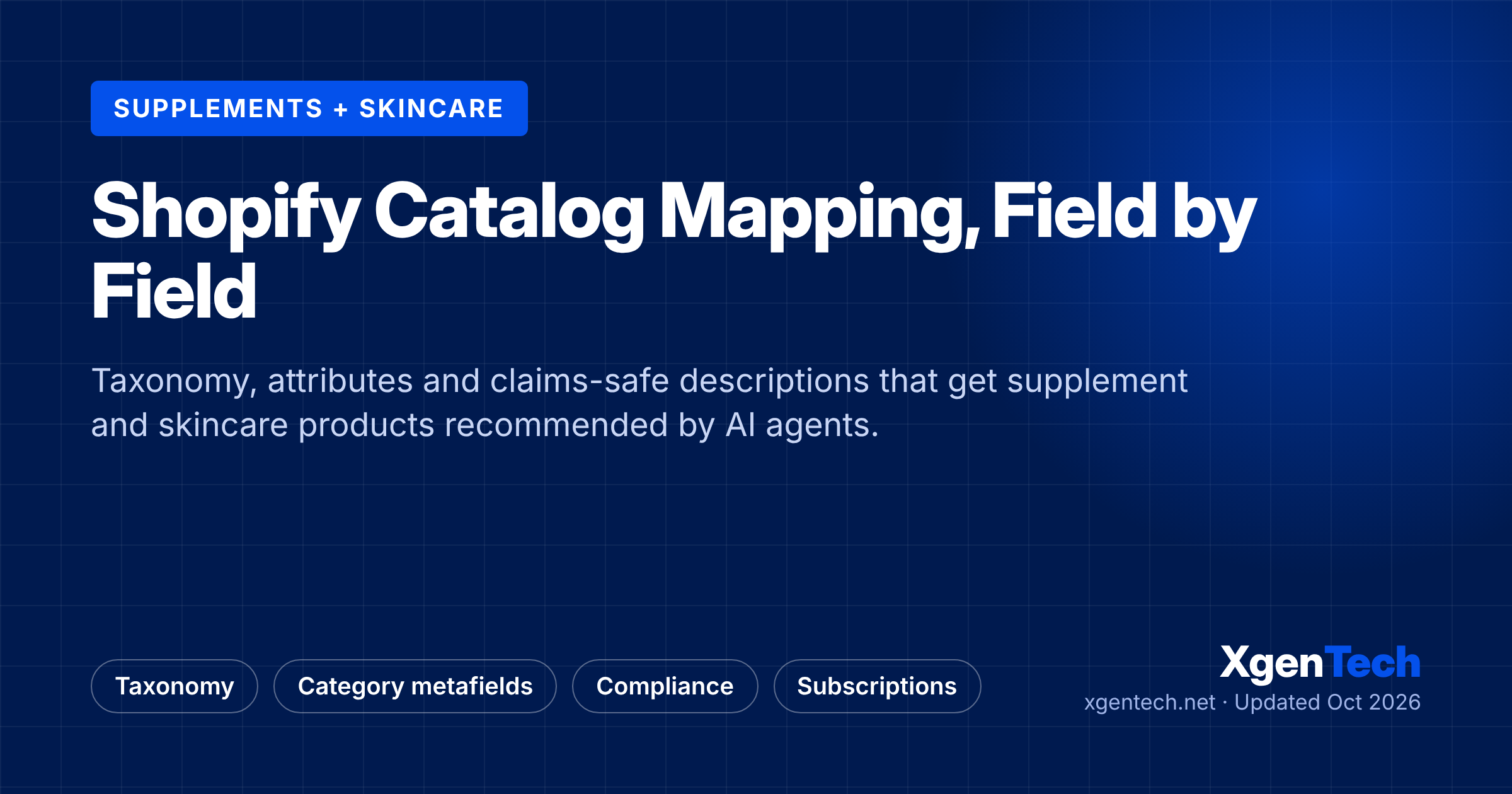 Shopify Catalog Mapping for Supplement and Skincare Brands: A Field-by-Field Guide (2026)