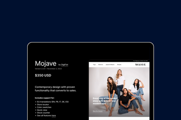 Mojave Shopify theme review  