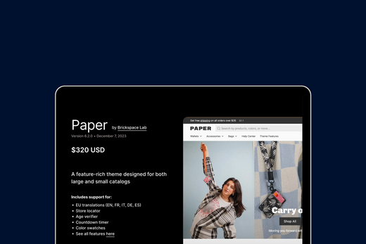 Paper Shopify Theme Review