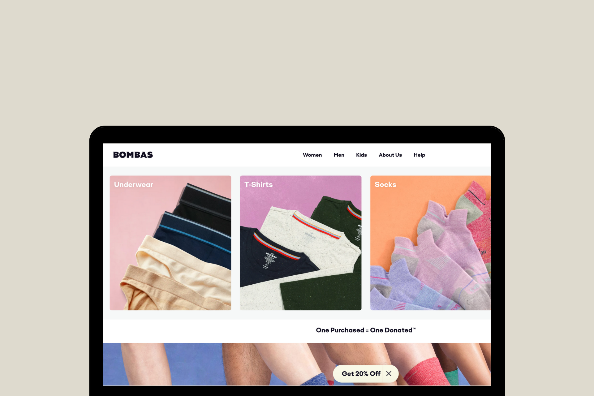 Shopify Design Inspiration from Bombas Website Design for Conversions
