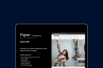 Paper Shopify Theme Review, Features, Pricing